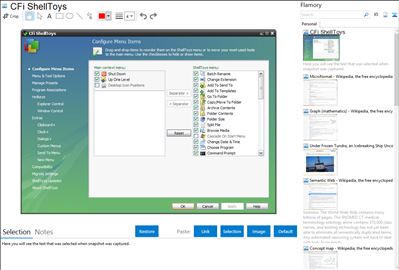 CFi ShellToys - Flamory bookmarks and screenshots
