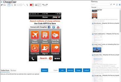 CheapOair - Flamory bookmarks and screenshots