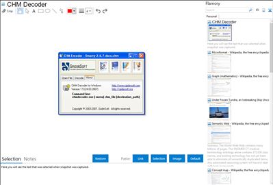 CHM Decoder - Flamory bookmarks and screenshots