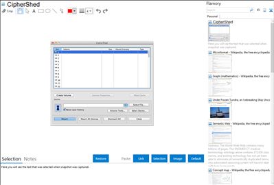 CipherShed - Flamory bookmarks and screenshots