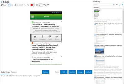 Cliqz - Flamory bookmarks and screenshots