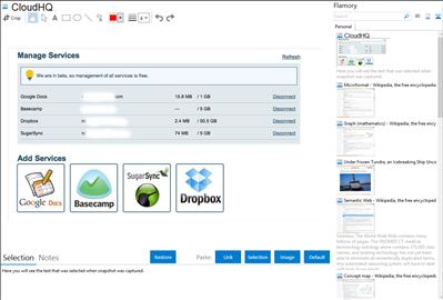 CloudHQ - Flamory bookmarks and screenshots