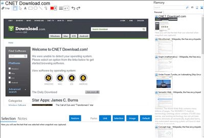 CNET Download.com - Flamory bookmarks and screenshots