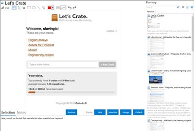 Let's Crate - Flamory bookmarks and screenshots
