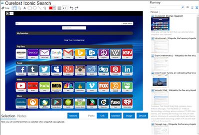 Curelost Iconic Search - Flamory bookmarks and screenshots