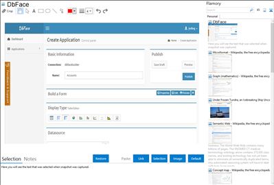 DbFace - Flamory bookmarks and screenshots