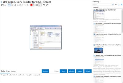dbForge Query Builder for SQL Server - Flamory bookmarks and screenshots