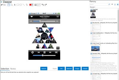 Deezer - Flamory bookmarks and screenshots