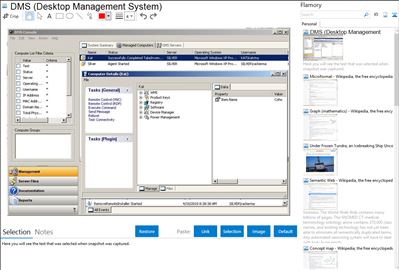 DMS (Desktop Management System) - Flamory bookmarks and screenshots