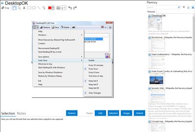 DesktopOK - Flamory bookmarks and screenshots