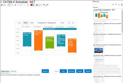 DHTMLX Scheduler .NET  - Flamory bookmarks and screenshots