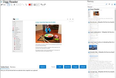 Digg Reader - Flamory bookmarks and screenshots