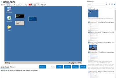 Drop Zone - Flamory bookmarks and screenshots