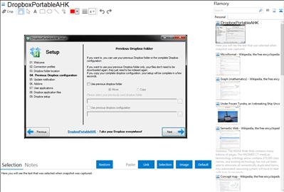 DropboxPortableAHK - Flamory bookmarks and screenshots