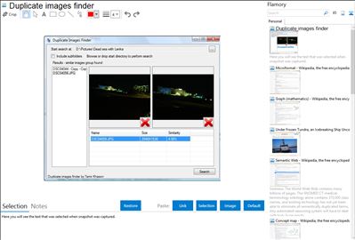 Duplicate images finder - Flamory bookmarks and screenshots