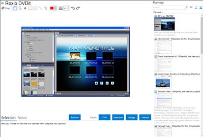 Roxio DVDit - Flamory bookmarks and screenshots