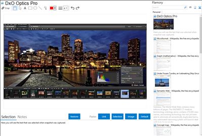 DxO Optics Pro - Flamory bookmarks and screenshots
