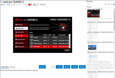 east-tec SafeBit 2 - Flamory bookmarks and screenshots