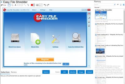 Easy File Shredder - Flamory bookmarks and screenshots