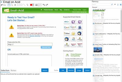 Email on Acid - Flamory bookmarks and screenshots