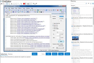 EmEditor - Flamory bookmarks and screenshots