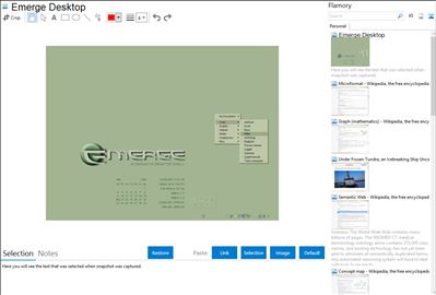 Emerge Desktop - Flamory bookmarks and screenshots