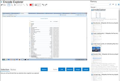 Encode Explorer - Flamory bookmarks and screenshots