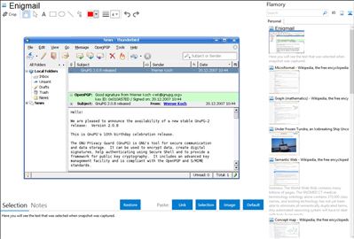 Enigmail - Flamory bookmarks and screenshots