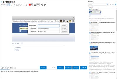 Entropass - Flamory bookmarks and screenshots