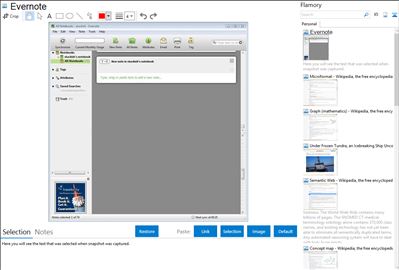 Evernote - Flamory bookmarks and screenshots
