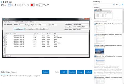 ExIf 35 - Flamory bookmarks and screenshots