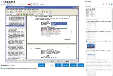 Final Draft - Flamory bookmarks and screenshots