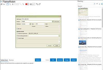 FlameRobin - Flamory bookmarks and screenshots