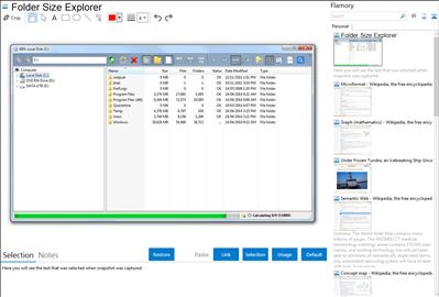 Folder Size Explorer - Flamory bookmarks and screenshots