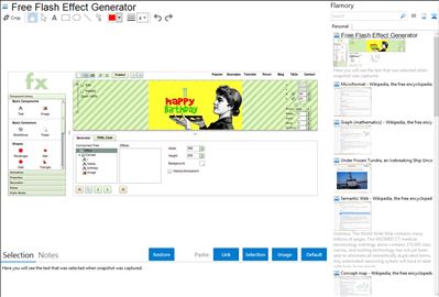Free Flash Effect Generator - Flamory bookmarks and screenshots