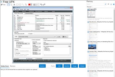 Free UPX - Flamory bookmarks and screenshots
