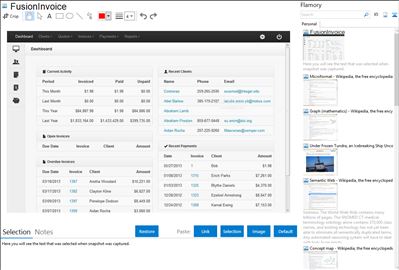 FusionInvoice - Flamory bookmarks and screenshots