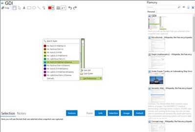 GDI - Flamory bookmarks and screenshots