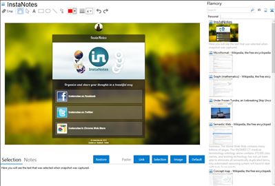 InstaNotes - Flamory bookmarks and screenshots