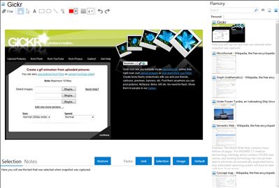Gickr - Flamory bookmarks and screenshots