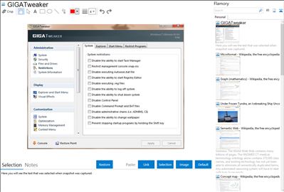 GIGATweaker - Flamory bookmarks and screenshots
