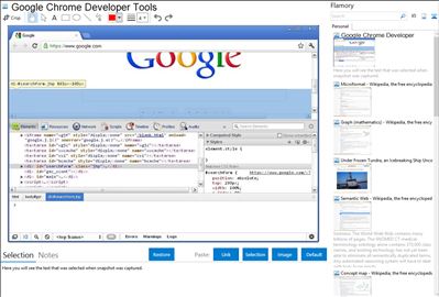 Google Chrome Developer Tools - Flamory bookmarks and screenshots