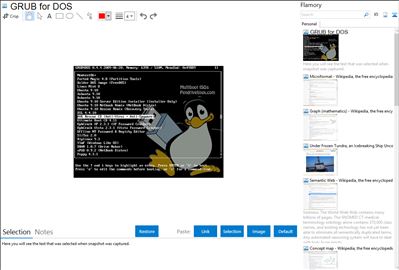 GRUB for DOS - Flamory bookmarks and screenshots