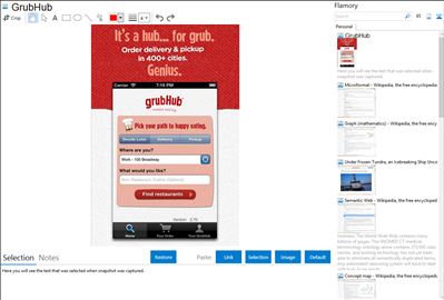 GrubHub - Flamory bookmarks and screenshots