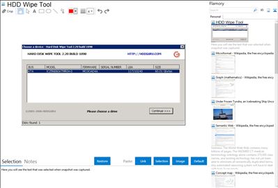 HDD Wipe Tool - Flamory bookmarks and screenshots