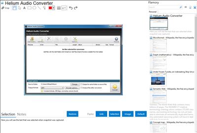 Helium Audio Converter - Flamory bookmarks and screenshots