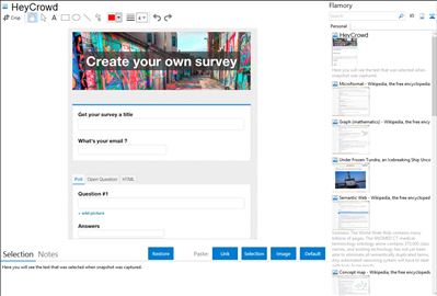 HeyCrowd - Flamory bookmarks and screenshots