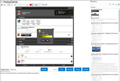 HomeGenie - Flamory bookmarks and screenshots