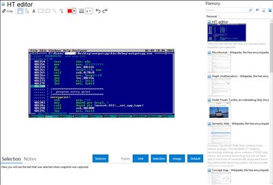 HT editor - Flamory bookmarks and screenshots