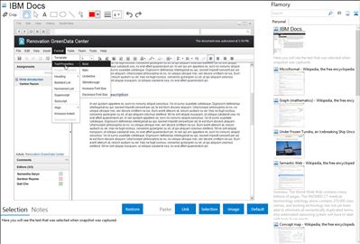 IBM Docs - Flamory bookmarks and screenshots